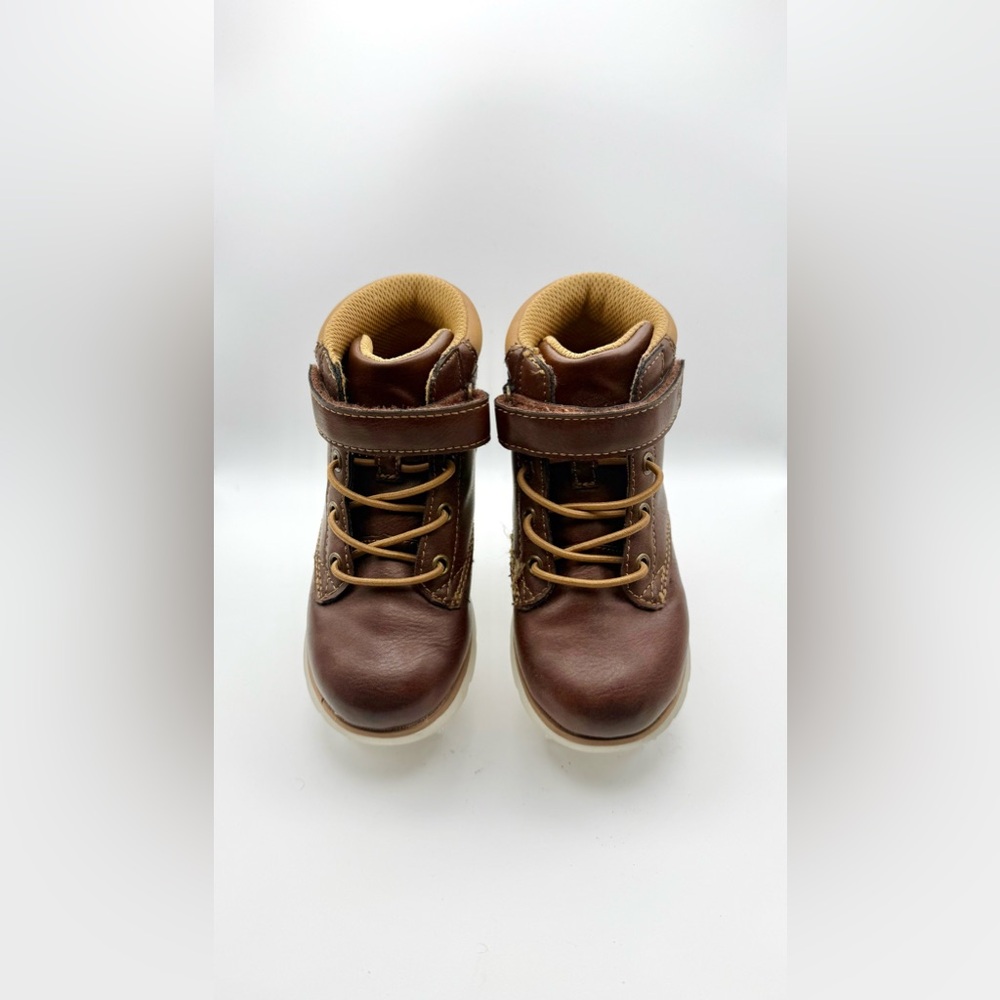 Stride Rite Brown and Tan Leather Ankle Boots